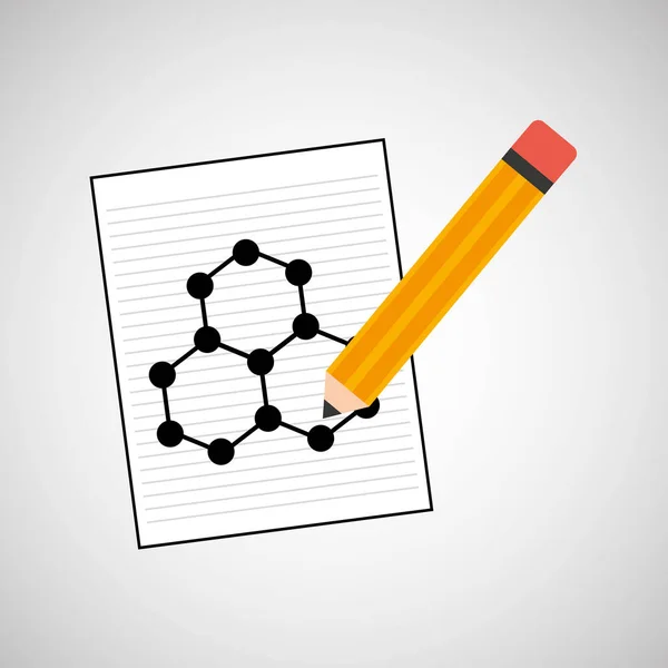 Desenho gráfico da estrutura molecular do laboratório de ciências —  Vetores de Stock