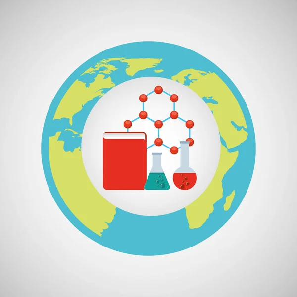 Kavram bilim elemanları Laboratuvarı simgesini grafik — Stok Vektör