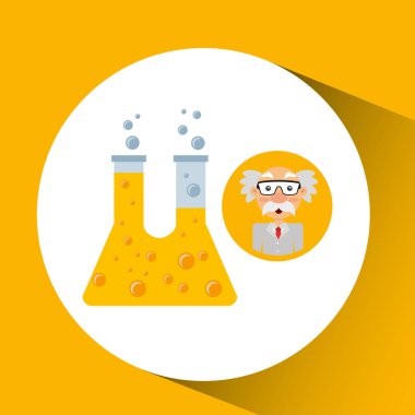 karakter adam bilim adamı deney deney tüpü