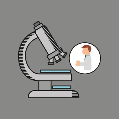 bilim adamı alt araştırma mikroskobu grafiği test