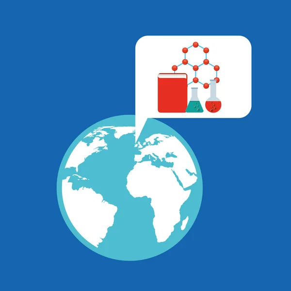 Concetto scienza elementi laboratorio icona grafica — Vettoriale Stock