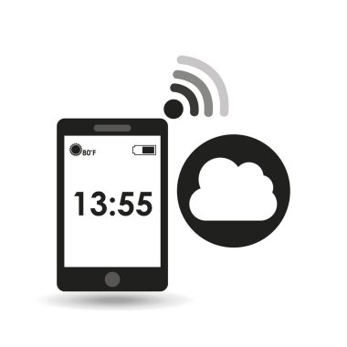 cep telefonu Internet bulut ağ ortam simgesi