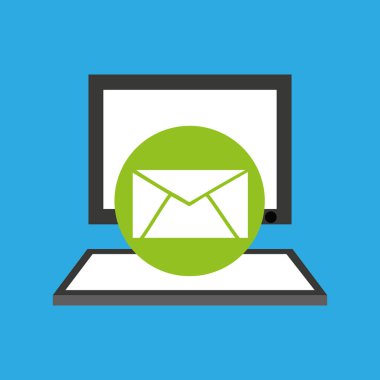 PC aygıt ağ zarf posta ortam simgesi