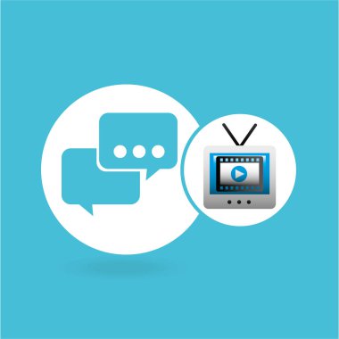 video oynatıcı balon konuşmak tv simgeleri