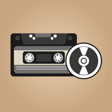 Vinil disk retro kaset