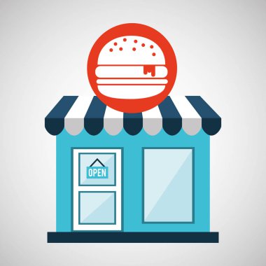 e-ticaret mağaza lokanta burger simgesi
