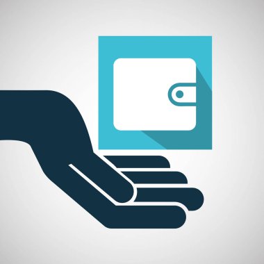 Konsept e-ticaret el cüzdan para ile