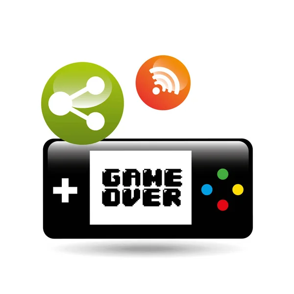 Diseño de iconos de conexión de videojuegos — Vector de stock