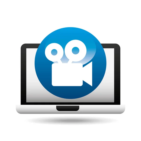 Film film online digitale technologie afbeelding — Stockvector