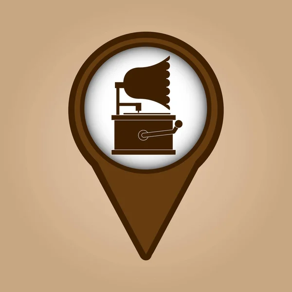 Icône de symbole vintage gramophone — Image vectorielle