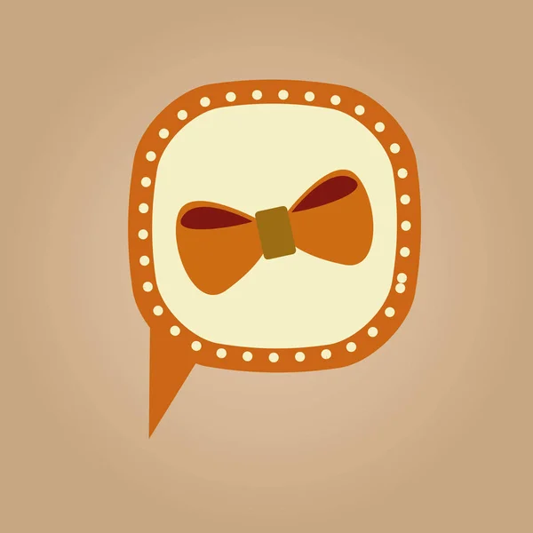 Σύμβολο hipster πορτοκαλί bowtie μοντέρνα εικονίδιο — Διανυσματικό Αρχείο