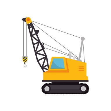 İnşaat makineleri izole simgesi