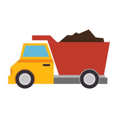 İnşaat makineleri izole simgesi