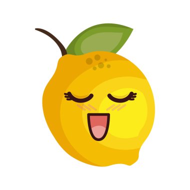 taze meyve karakter izole simgesi