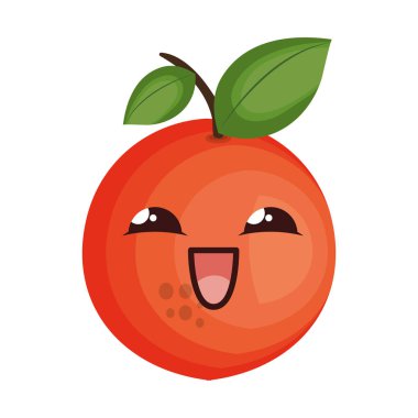 taze meyve karakter izole simgesi