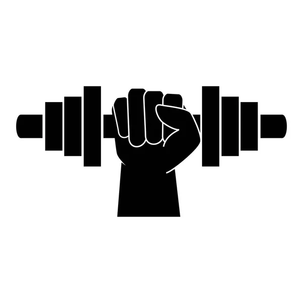 Gewichtheffen sportschool geïsoleerde pictogram — Stockvector