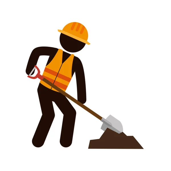 Bouwer constructor karakter pictogram — Stockvector