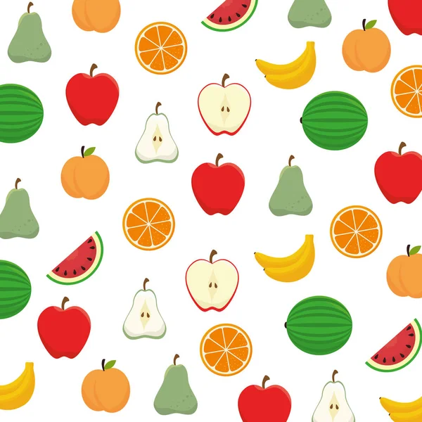 Plato de ensalada de frutas icono aislado — Vector de stock