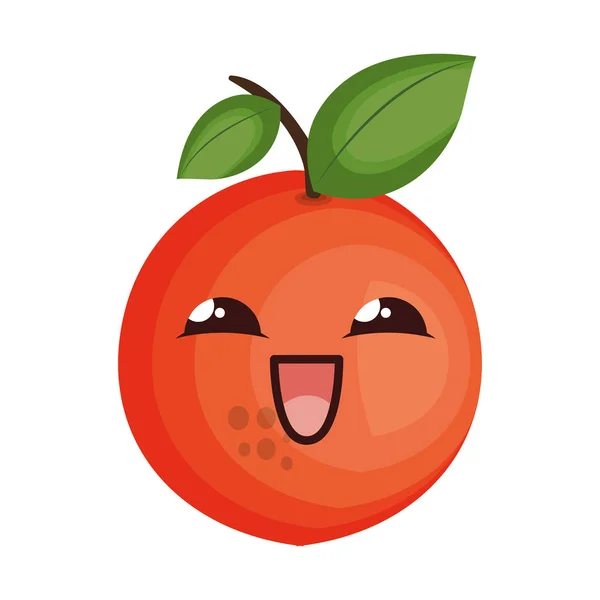 Geïsoleerde pictogram van het karakter van vers fruit — Stockvector