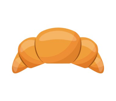 kruvasan ekmek izole simgesi