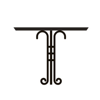 Ferforje çerçeve izole simgesi