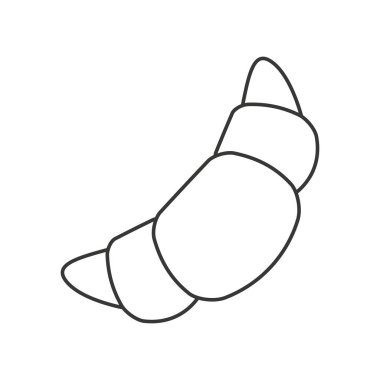 kruvasan ekmek izole simgesi