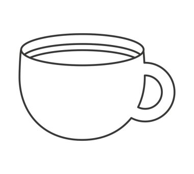 Kahve fincanı izole edilmiş ikon içer