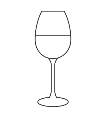 şarap kadehi izole edilmiş ikon iç