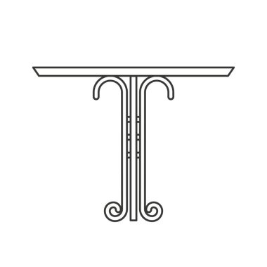 Ferforje çerçeve izole simgesi