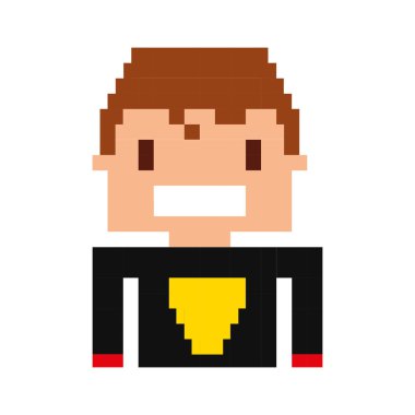 süper kahraman pixelated simgesi