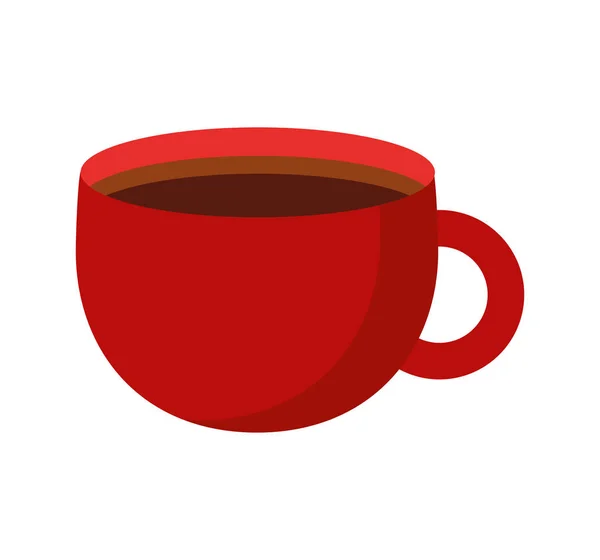 Taza de café bebida aislado icono — Vector de stock