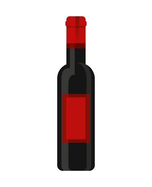 Bottiglia di vino bottiglia icona isolata — Vettoriale Stock