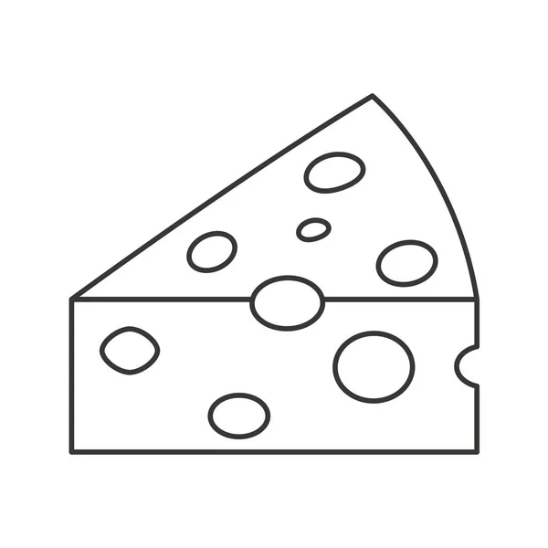 Pedazo de queso icono aislado — Vector de stock