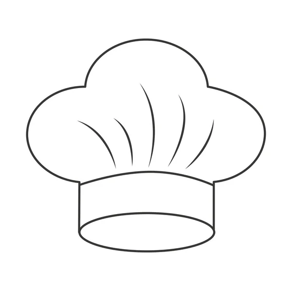 Hat chef uniform isolated icon — Stock Vector