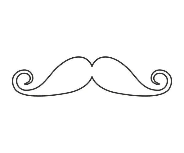 Mustache chef isolated icon — Stock Vector