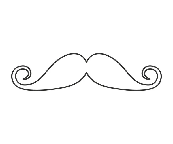 Bigote chef aislado icono — Vector de stock