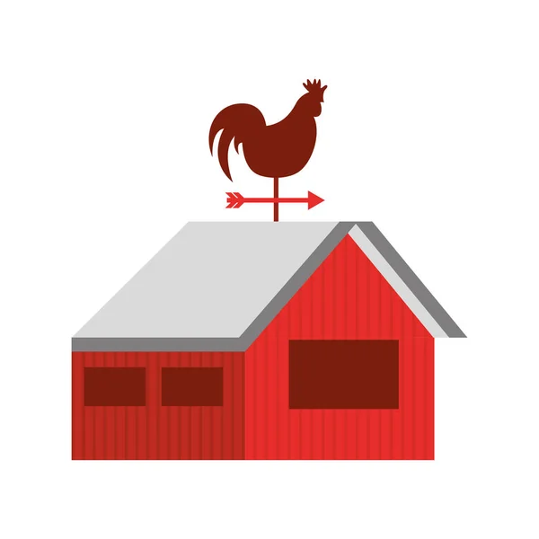 Stable farm isolated icon — Stock Vector