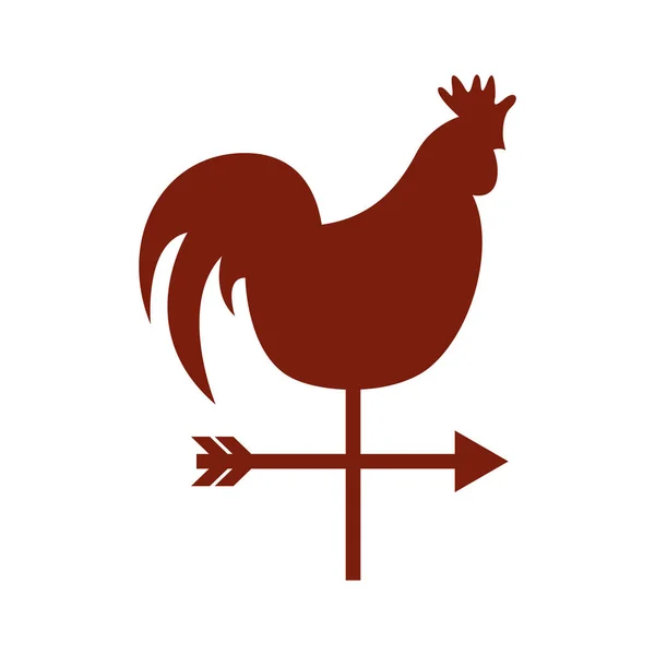 Rooster air measure icon — Stock Vector