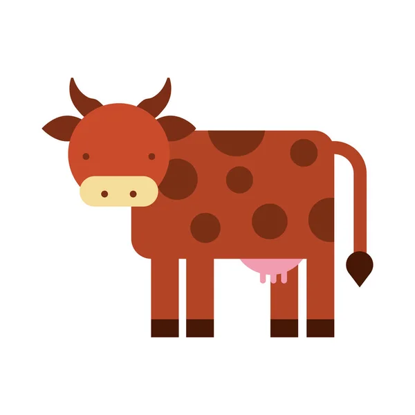 Farmy krów ikona na białym tle — Wektor stockowy