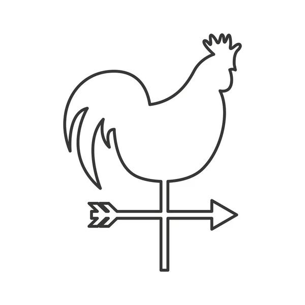 Rooster air measure icon — Stock Vector