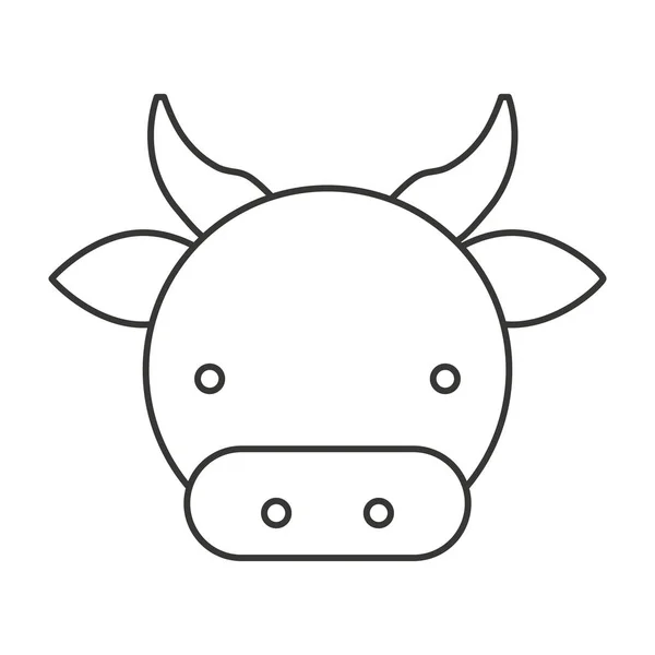 Фермерська корова ізольована ікона — стоковий вектор
