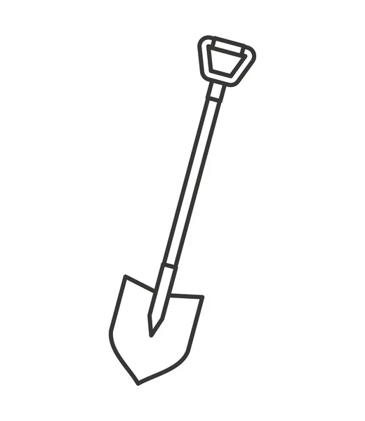 Shovel tool isolated icon — Stock Vector