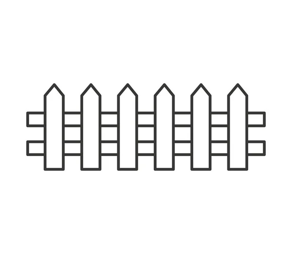 Fence farm isolated icon — Stock Vector