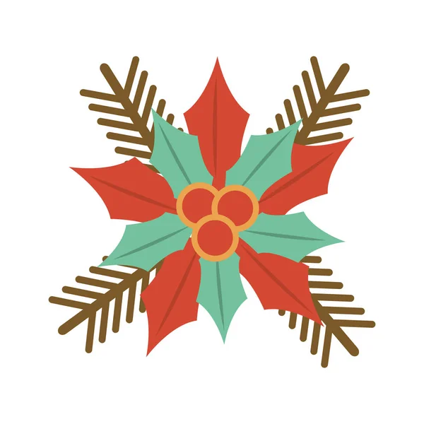 Рождественская икона цветов — стоковый вектор