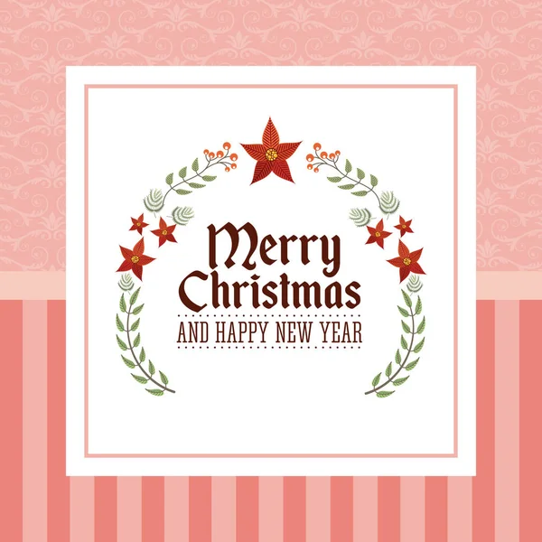 Merry christmas and happy new year design — Stock Vector