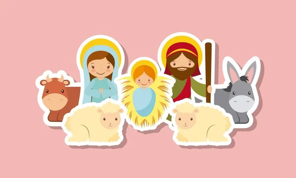 Conception de Sainte Famille — Image vectorielle