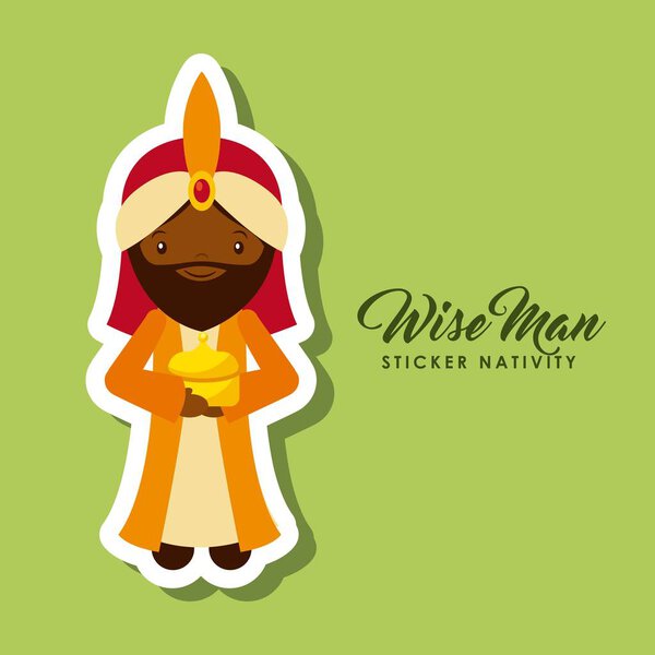 wise man sticker nativity