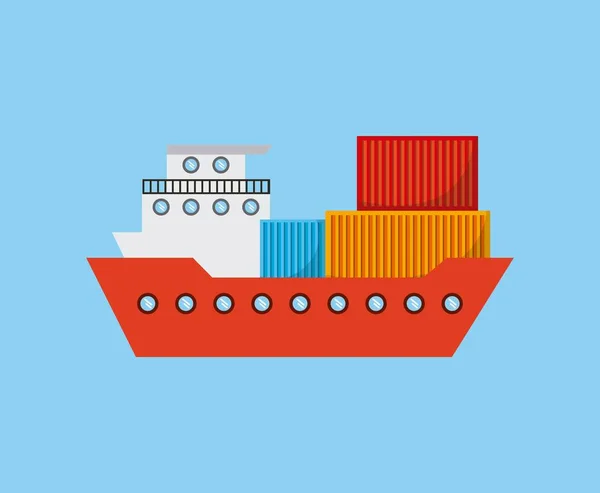 Ícone de navio de carga —  Vetores de Stock