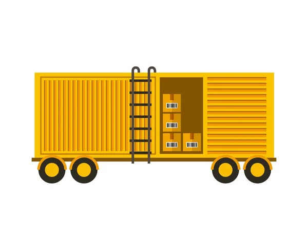 Behälter mit Schachteln — Stockvektor