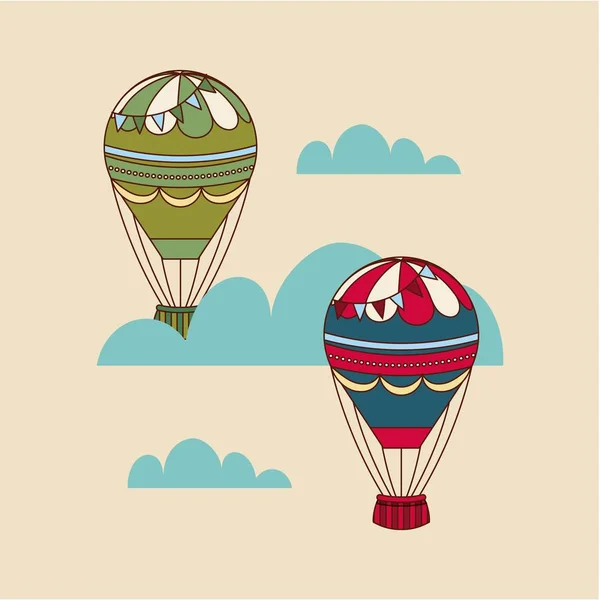 Flyg ballong design — Stock vektor